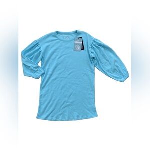 Chaser NWT Size 7 Turquoise Long Sleeve Ribbed Dress
